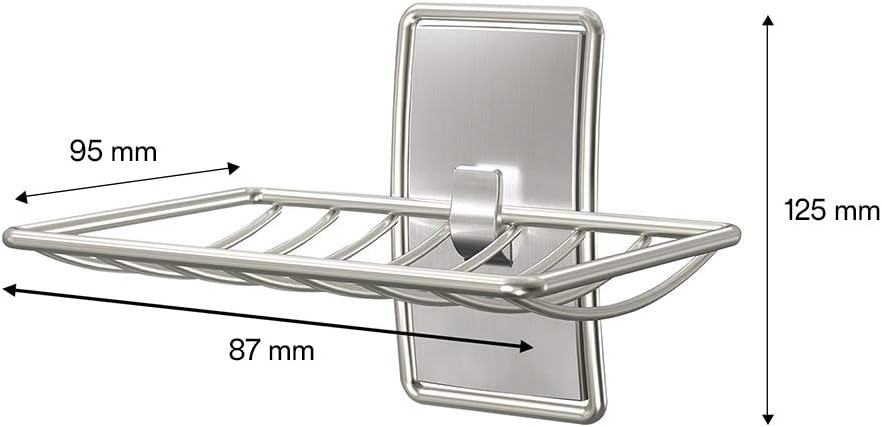Command Soap Dish, Satin Nickel, 1-Soap Dish (BATH34-SN-ES), Organize Damage-Free: Home Improvement