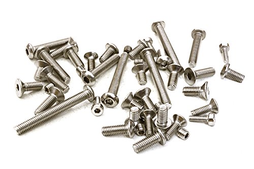 Integy RC Model Hop-ups C27017SILVER Assorted Hardware Screw Kit Set for Axial 1/10 SCX-10 Scale Crawler