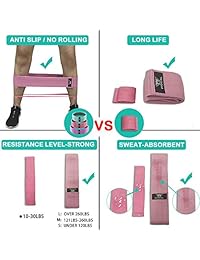 WOOSL Resistance Bands Loop Exercise Bands Booty Bands Workout Bands Hip Bands Wide Resistance Bands for Legs and Butt Resistance Bands for Legs and Butt Booty Band Hip Resistance Band (2019 Upgrade)