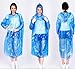Samhe Rain Poncho, Disposable Adult Raincoat with Hood, Clear Emergency Waterproof Plastic Rain Gear Family Pack for Travel, Hiking, Camping, Concerts 10 Pack