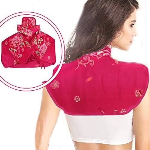 QAZXC Electric Heating Pad Neck Shoulder And Back Heating Wrap Back Pain Stress Relief Fast-Heating 9 Temperature Settings Auto Shut Off Overheating Protection