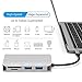 Gugusure USB C Hub, 8 in 1 Type C Hub with Ethernet Port, 4K USB C to HDMI, USB-C Power Delivery, 2 USB 3.0 Ports, 1 USB 2.0 Ports, SD/TF Card Reader, Portable for Mac Pro and Other Type C Product