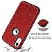 Vofolen Bling Case for iPhone XR Case iPhone 10R Cover Glitter Full-Body Protection Heavy Duty Hybrid Protective Hard Shell Silicone Rubber Armor with Front Bumper for iPhone XR 10R (Red)