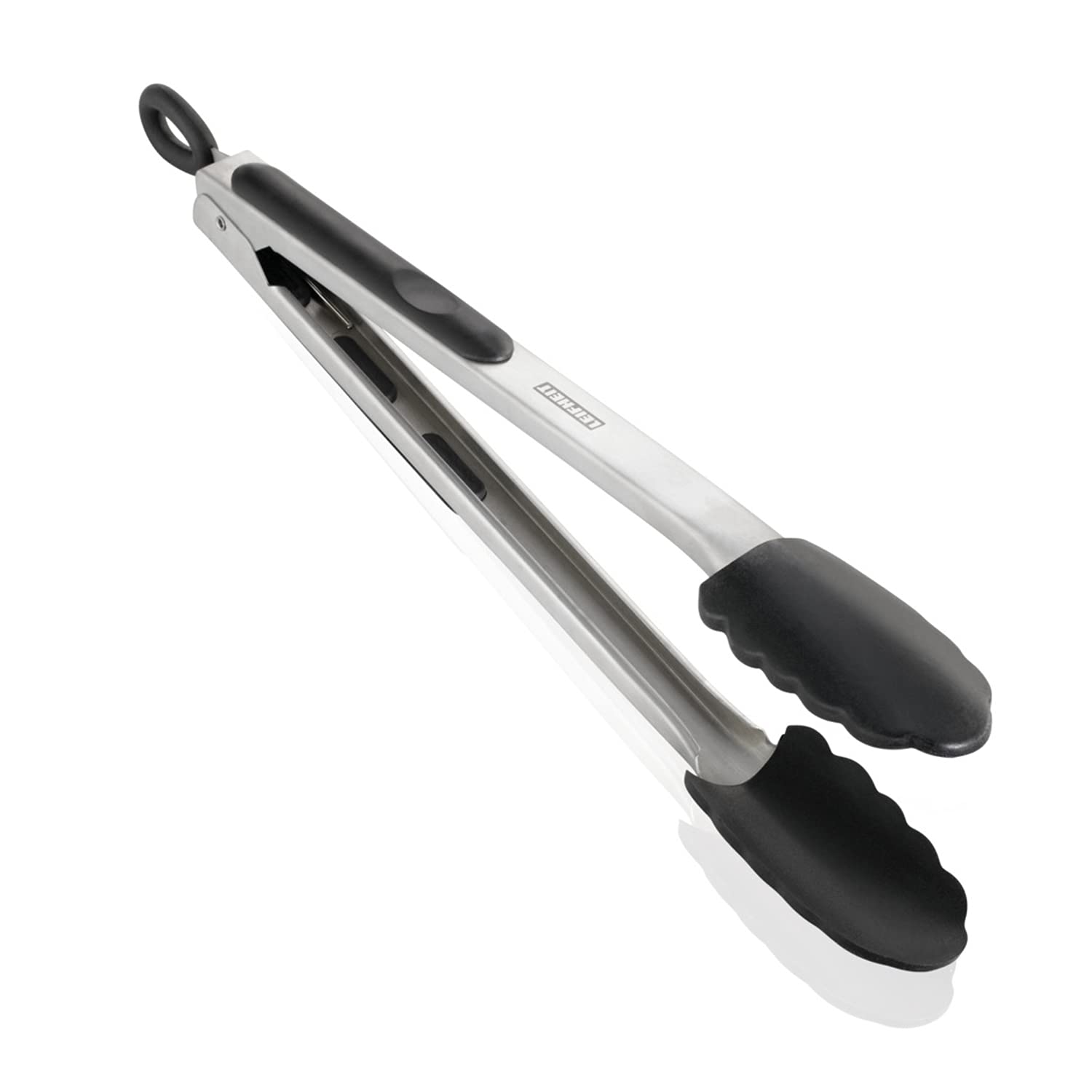 Leifheit Proline Kitchen and Barbecue Grill Tongs, Stainless Steel, Tongs 31 cm, BBQ Tongs, BPA Free Tongs, Dishwasher Safe Tongs, Kitchen Tongs Silicone