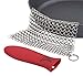 Kitchen Shaq Stainless Steel Chainmail Scrubber XL 8x6, Cast-iron Cleaner + Silicone Hot Handle Holder
