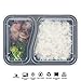 Food Storage Container Meal Prep Container Leak proof Lunch Containers Meal Prep Container Bento Box Container Airtight Lid Dishwasher Microwave SAFE Plastic Food Container (15, 2-Compartments, 30 Oz)