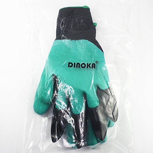 image for DINOKA Garden Genie Gloves Waterproof Garden Gloves With Claws for Dig
