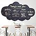 rabbitgoo Blackboard Wall Sticker Chalkboard Wall Paper Decal Large Adhesive Chalk Board Sticker Self Adhesive Wall Paper for Home Child Room School Office 17.7 x 78.7 inches with 5 Free Chalk Sticks