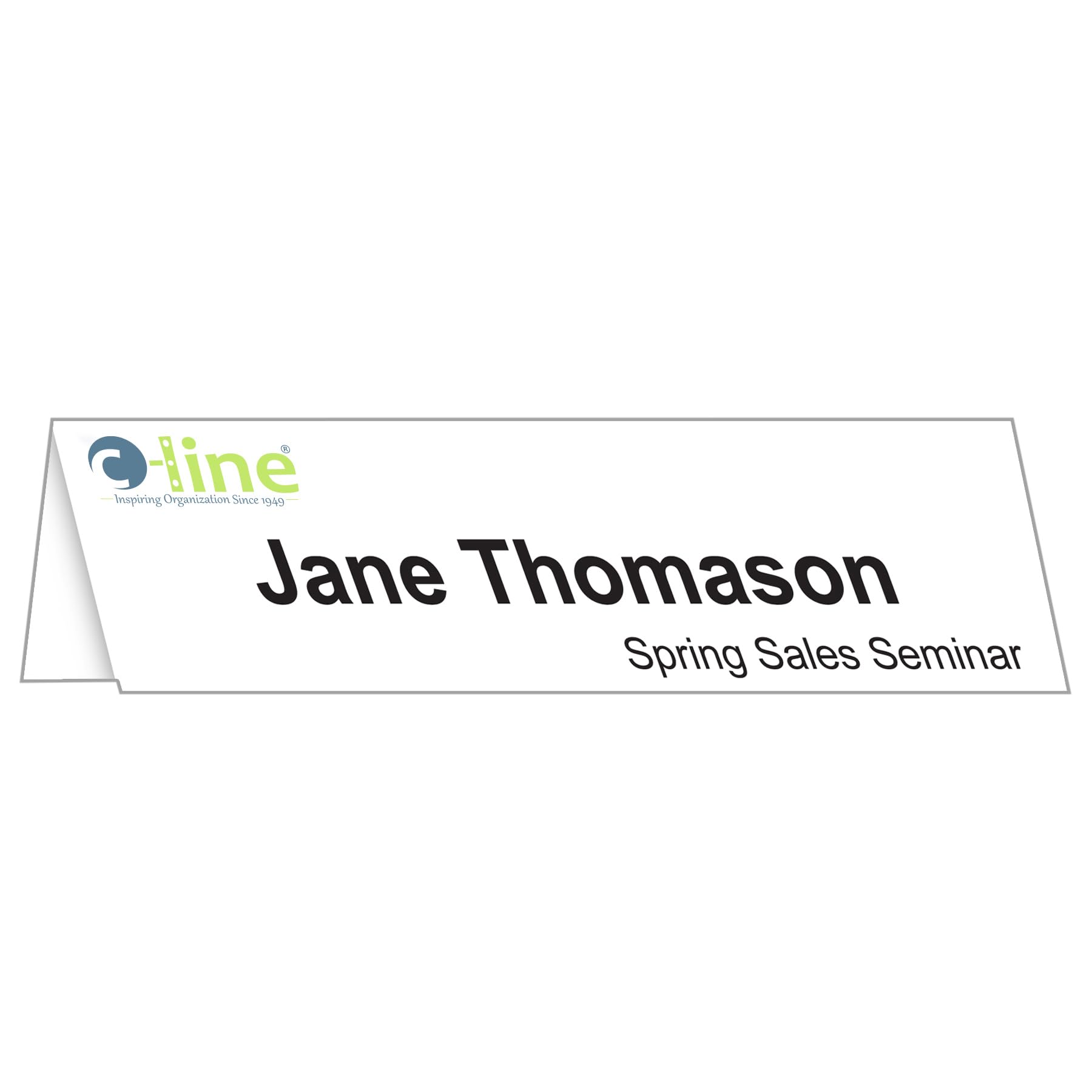 Photo 1 of "C-Line Printer-Ready Scored Name Tent Cards, 11 x 4-1/4 Inches (Folded Size), 8-1/2"" x 11"" White Cardstock Sheets, Box of 50 (87517)", large