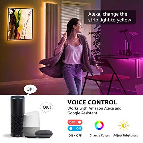 LE Rgbw LED Strip Lights, WiFi Smart Waterproof Color Changing LED Strips, 16.4Ft SMD 5050 LED Tape Light for Bedroom… - Image 4