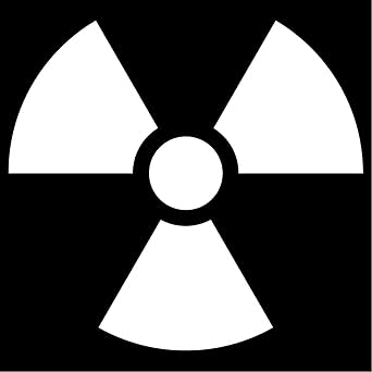 Amazon 放射能マーク カッティングステッカー 大きめ 15cm 白 安全標識 産業 研究開発用品 通販