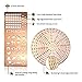 Stainless Steel Ruler Circle Stencil DIY with Letter Numbers Engraving Template for Bullet Journal Calendar Notebook Planner Agenda Scrapbook Album Craft Supplies for Adults Kids (Rose Gold)