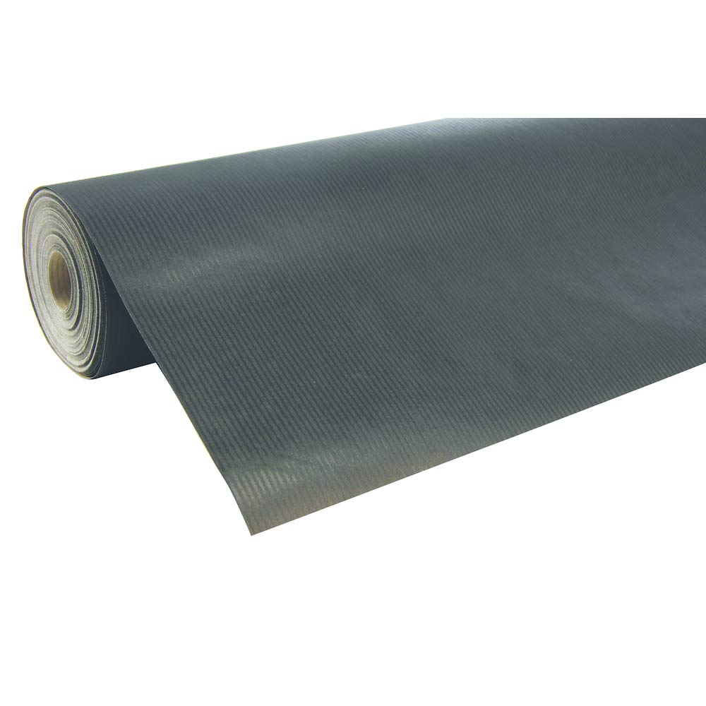 Clairefontaine 507529C - A Reel of Black UniColour Recycled Kraft Paper - Dimensions: 50x0,70m - 60g - Colour: Black - Recycled Paper, Ideal for Gift Wrapping
