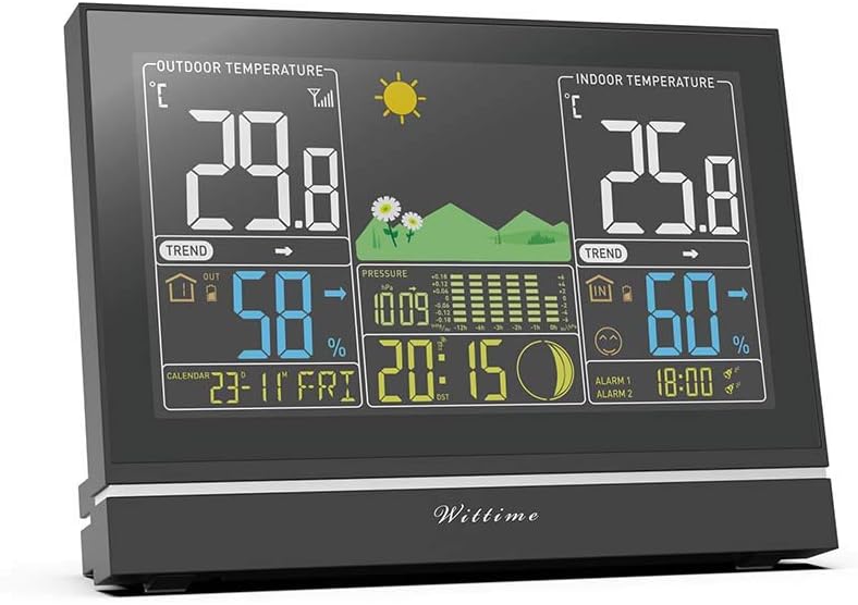 wetterstation mit farbdisplay und außensensor