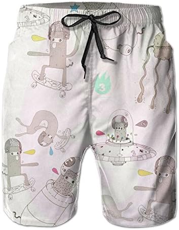 Alien Mens Boardshorts Running Mens Swim Trunks Quick Dry