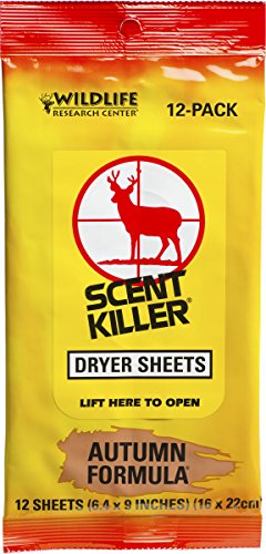 Wildlife Research 580 Scent Killer Autumn Formula Dryer Sheets, 12 Sheets