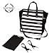 Diaper Bag Backpack Convertible Baby Bag by Babyboo 16 - with Changing Pad and Stroller Strap - Super Versatile and Classy - Black and White - Cute Designer Diapers Bags Cotton (Black White)