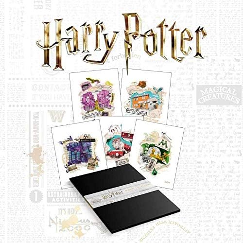 FaNaTtik Harry Potter Limited Edition Lithograph Set, 10 Premium Art Prints on 350gsm Linen Paper, Iconic Locations, 14 x 11
