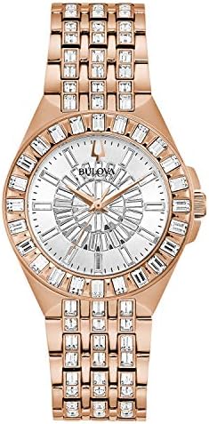 Amazon.com: Bulova Ladies' Crystal Octava Gold Stainless Steel 3