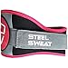 Steel Sweat Weight Lifting Belt for Women - 6 inch Flexible Lightweight Contoured Belt - Best for Gym, Exercise, Workout, Training, Weightlifting Columba Pink XS