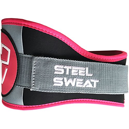Steel Sweat Weight Lifting Belt Nylon 6inch Firm & Comfortable Back
