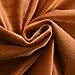 Cherry Home Super Soft Rustic Velvet Pumpkin Orange Blackout Drapes Room Darkening Curtains Panel Grommet Drapery 52 by 96-Inch Caramel Cafe(2 Panels) with Matching Tiebacks