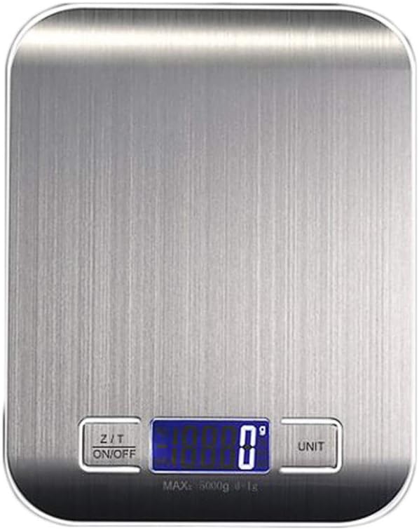 XGao Battery Free Electronic Digital Kitchen Scales 22lb 10kg Superior Precise Stainless Steel Coffee Scale Quick Responses with Tray for Better Cooking Baking Tracking Intake Diet and Weight Lose
