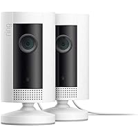Introducing Ring Indoor Cam, Compact Plug-In HD security camera with two-way talk, White, Works with Alexa – 2-Pack