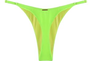 RELLECIGA Women's High Cut Thong Bikini Bottom
