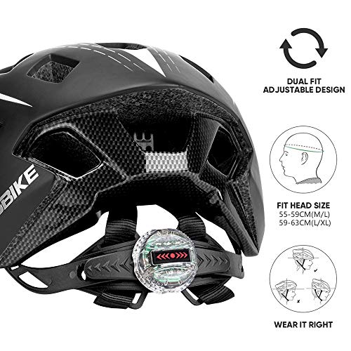 KINGBIKE DOT Bicycle Helmet CPSC Certified Detachable Eye Shield
