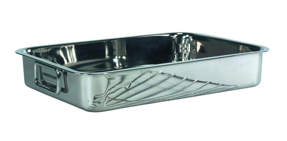 Karl Kruger Square Pan, 35 x 26.5, Stainless Steel, Silver