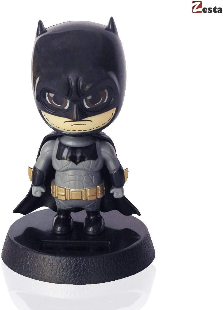 Zesta Solar Powered DC Justice League Batman Bobblehead Action Figure/Toy Figure for Car Dashboard & Table Decoration (Bat Man)