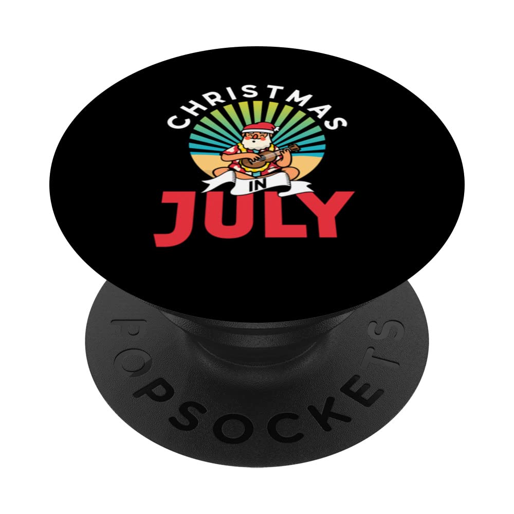 Christmas In July Santa Sarcastic Humor Summer PopSockets Swappable PopGrip