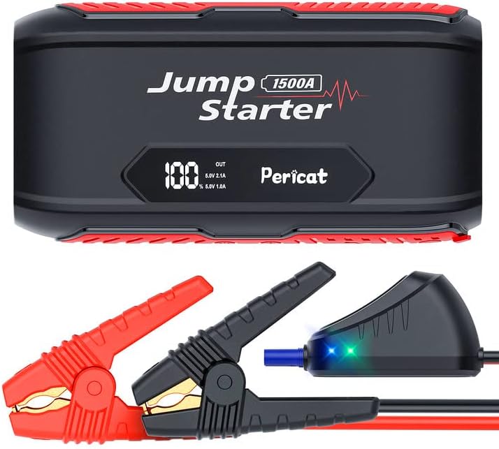 Car Jump Starter,1500A Peak 18000mAh Portable Jump Starter Battery Pack