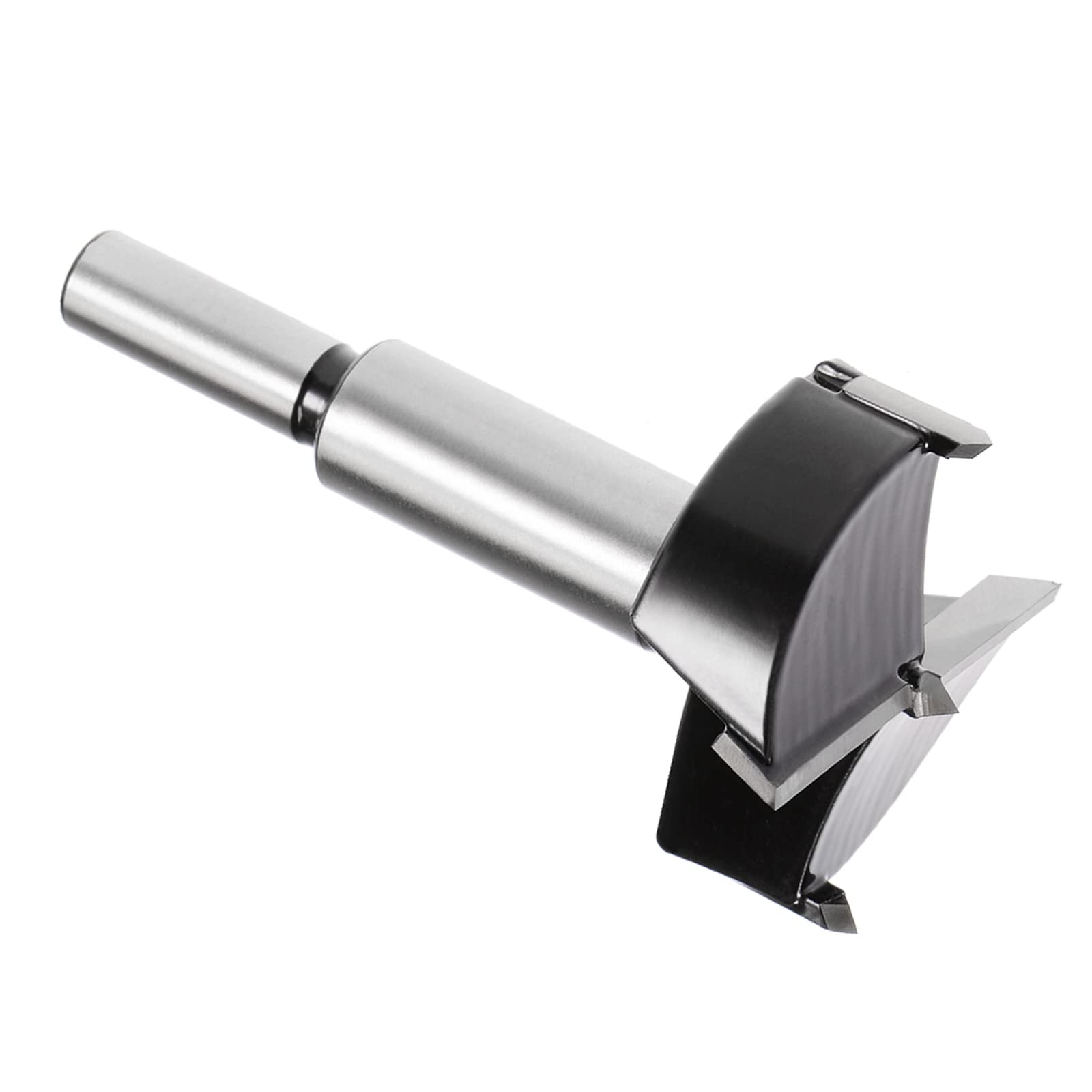 Kozelo Forstner Drill Bit - [50mm] Tungsten Carbide Auger Opener for Wood Furniture Hinge Woodworking Use, Round Shank, Black