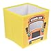 Clever Creations School Bus Collapsible Storage Organizer Storage Box Folding Storage Ottoman for Your Bedroom | Perfect Size Storage Chest for Books, Shoes & Games