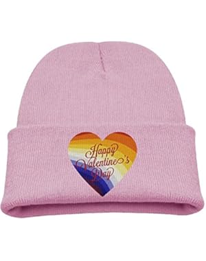 Happy Valentine's Day Heart Kids Warm Hat Cute Cotton Cap Beanies