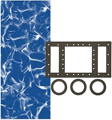 Smartline 24 ft Round Swimming Pool Liner | Sunlight | Overlap Style | Up to 54 Inch Wall Height | 25 Gauge Vinyl | for Steel Sided Above Ground Pools | Gasket Kit Included
