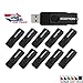 Kootion 16 GB USB Flash Drive 3.0 Flash Drive 10 Pack Thumb Drive Keychain Memory Stick Black