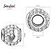SOUFEEL New Letter J Charms Swarovski 925 Sterling Silver Charms For Bracelets Necklaces Letters Series