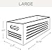 Large Wooden Crate for Storage - Decorative Wood Storage Boxes for Home Books Clothes Toys, This wood crate box / Basket/ Bin Organizer is Lined with Machine Washable Soft Linen Fabric - Grey, Large