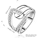 NYKKOLA Jewelry Crystal Paved Unique Design 925 Silver Ring(O)