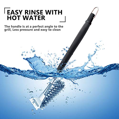 Aoocan Grill Brush and Scraper Bristle Free 18'' Stainless Steel BBQ