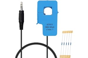 DAOKAI 100A Non-invasive Sensor SCT-013-000 Split Core AC Current Transformer Two Output Formats Line Length 1.5m with Resist