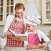 Bememo Kids Chef Set Children Cooking Play Kids Cook Costume with Utensils for Girls Children's Day Gift, 16 Pieces