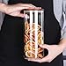 KKC Borosilicate Glass Canister with Airtight Lid,Cereal and Overnight Oats Container Jar, Glass Nuts Storage Container,Tall Candy Jar with Wood Lid,Wooden Lid Jar,Sealed Glass Cannister,47 Floz