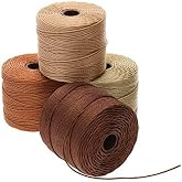 The Beadsmith S-Lon Bead Cord | 0.5 mm Twisted Nylon Cord for Stringing, 4-Pack, Neutrals Mix, TEX210, 77 Yards per Spool