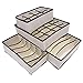 American Trends 4 Set Closet Clothes Underwear Organizer Divider Storage Boxes Beige