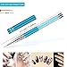 Ycyan 3Pcs Nail Art Liner Brush Pen Set (Size 7 mm,9 mm,11 mm) Rhinestone Handle Salon Using Nylon Hair Brushes