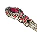 MagiDeal Retro Womens Rhinestone Jewelry Hairpin Hair Clip Stick Long Hair Tool Asian Chinese Style Braid Tool Hair Decor - Red